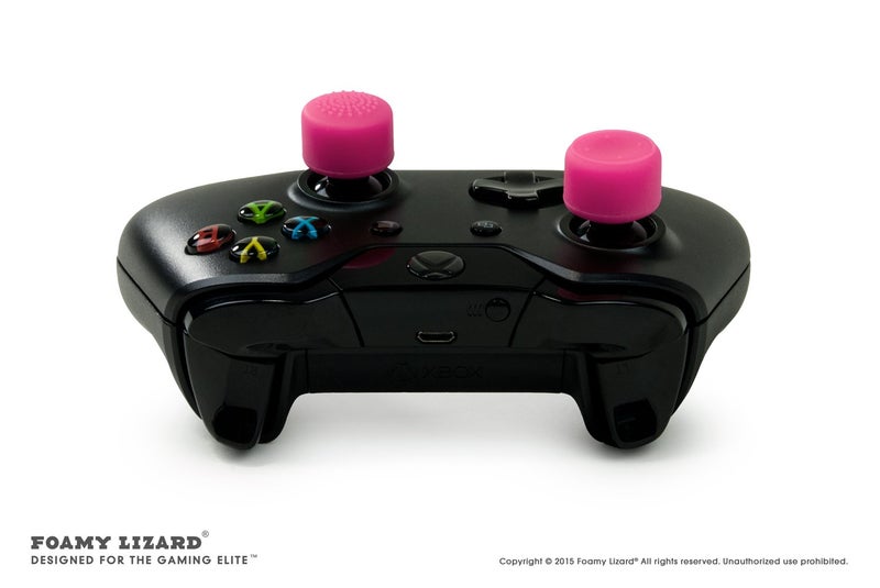 Foamy Lizard AceShot Thumb Grips (8pc) for Xbox One (Series X, S) & Steamdeck by Foamy Lizard â€“ Sweat Free 100% Silicone Precision Raised Antislip Rubber Analog Stick Grips For Xbox One Controller (8 grips) PINK - Image 3